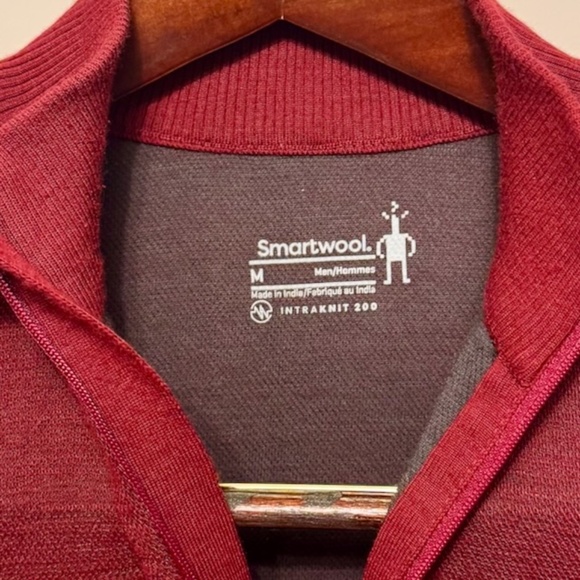 Smartwool Intraknit 200 1/4 zip men's base layer size M - Picture 3 of 3